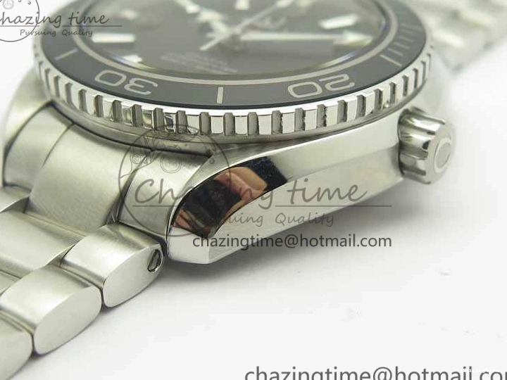 0423 Sleek Planet Ocean Professional Ceramic Bezel 42mm 1:1 MK Best Edition Silver Markers On SS Bracelet A 8085